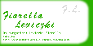 fiorella leviczki business card